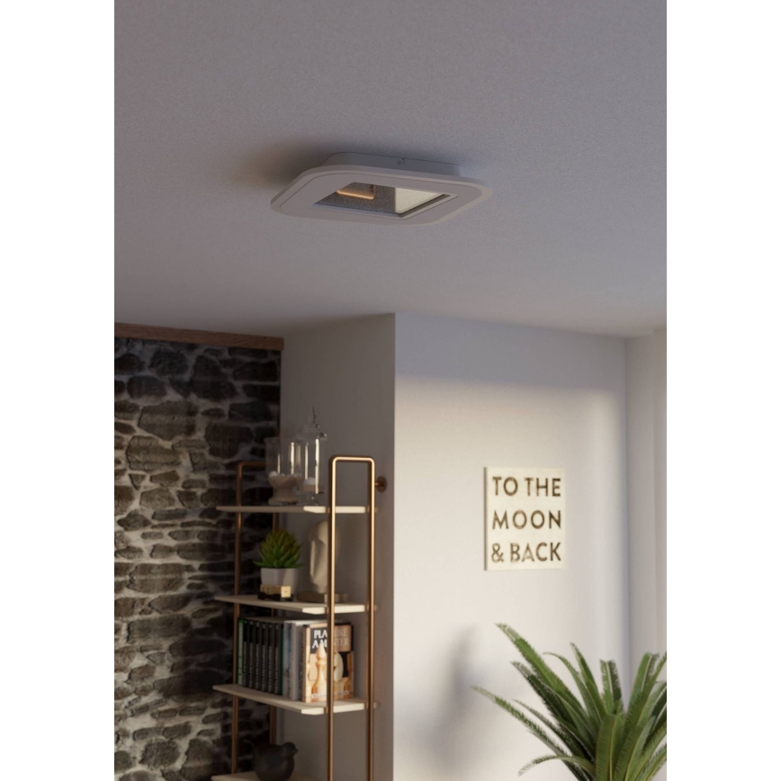 Eglo - LED Zatemnitvena stropna svetilka LED/20W/230V 2700-6500K bela + Daljinski upravljalnik