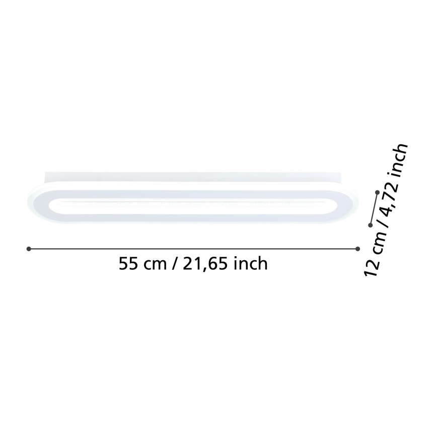 Eglo - LED Zatemnitvena stropna svetilka LED/20W/230V 2700-6500K bela + Daljinski upravljalnik