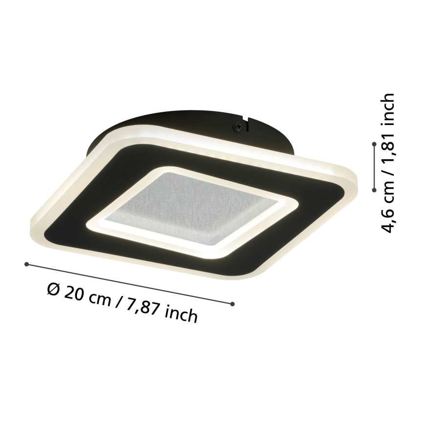 Eglo - LED Stenska svetilka LED/12W/230V 4000K črna