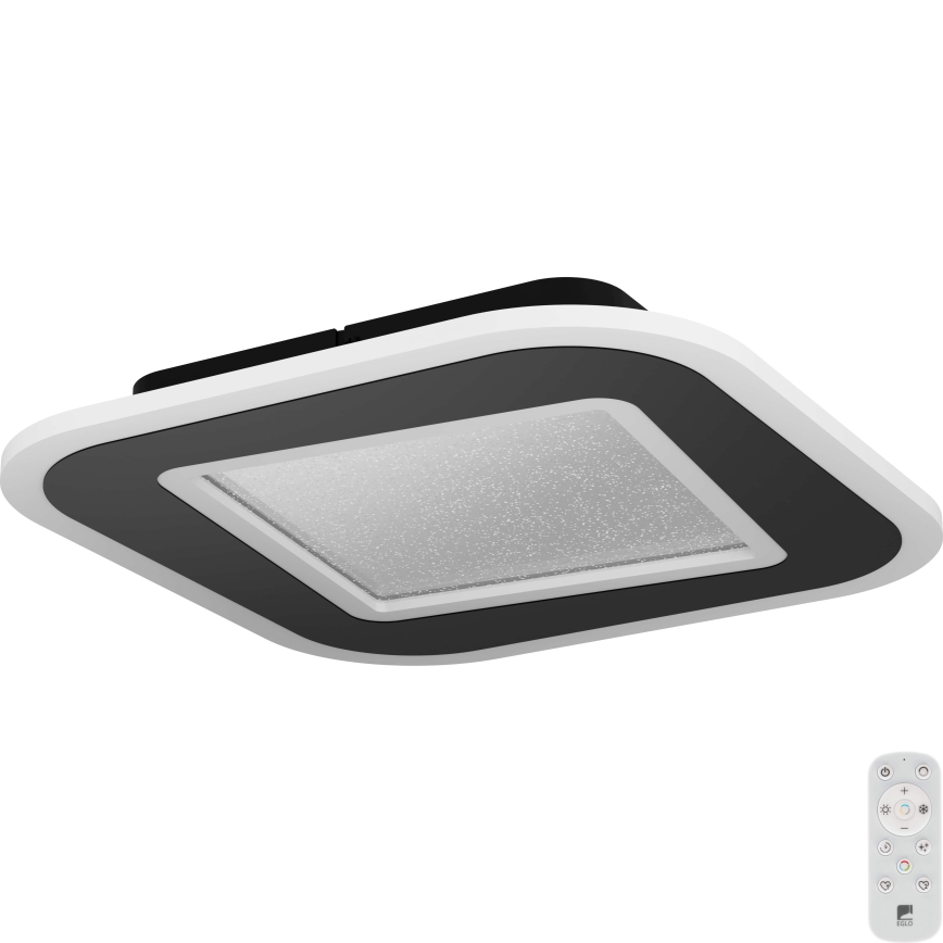 Eglo - LED Zatemnitvena stropna svetilka LED/20W/230V 2700-6500K črna + Daljinski upravljalnik