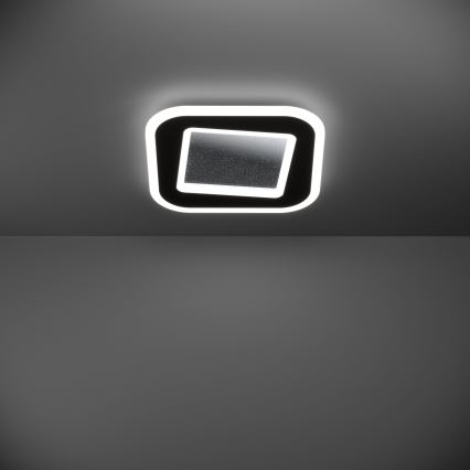 Eglo - LED Zatemnitvena stropna svetilka LED/20W/230V 2700-6500K črna + Daljinski upravljalnik