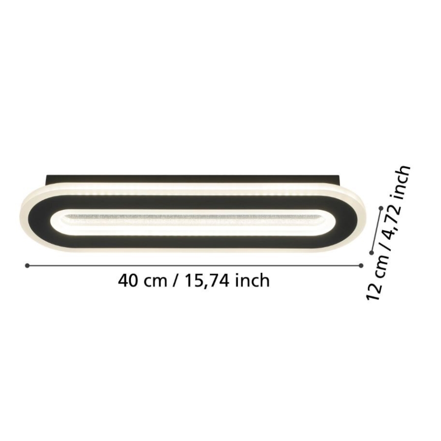 Eglo - LED Stenska svetilka LED/12W/230V 4000K črna