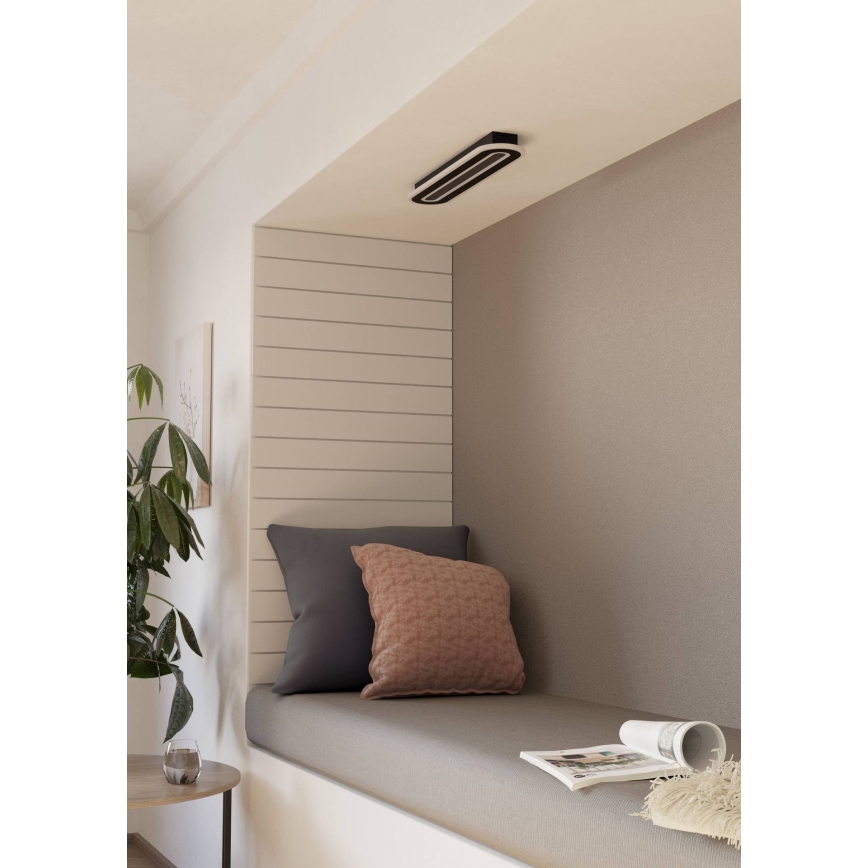 Eglo - LED Zatemnitvena stropna svetilka LED/20W/230V 2700-6500K črna + Daljinski upravljalnik