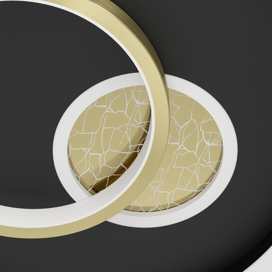 Eglo - LED stropna svetilka, LED 14 W/230 V + LED 8,5 W, Ø 38 cm, črna/zlata