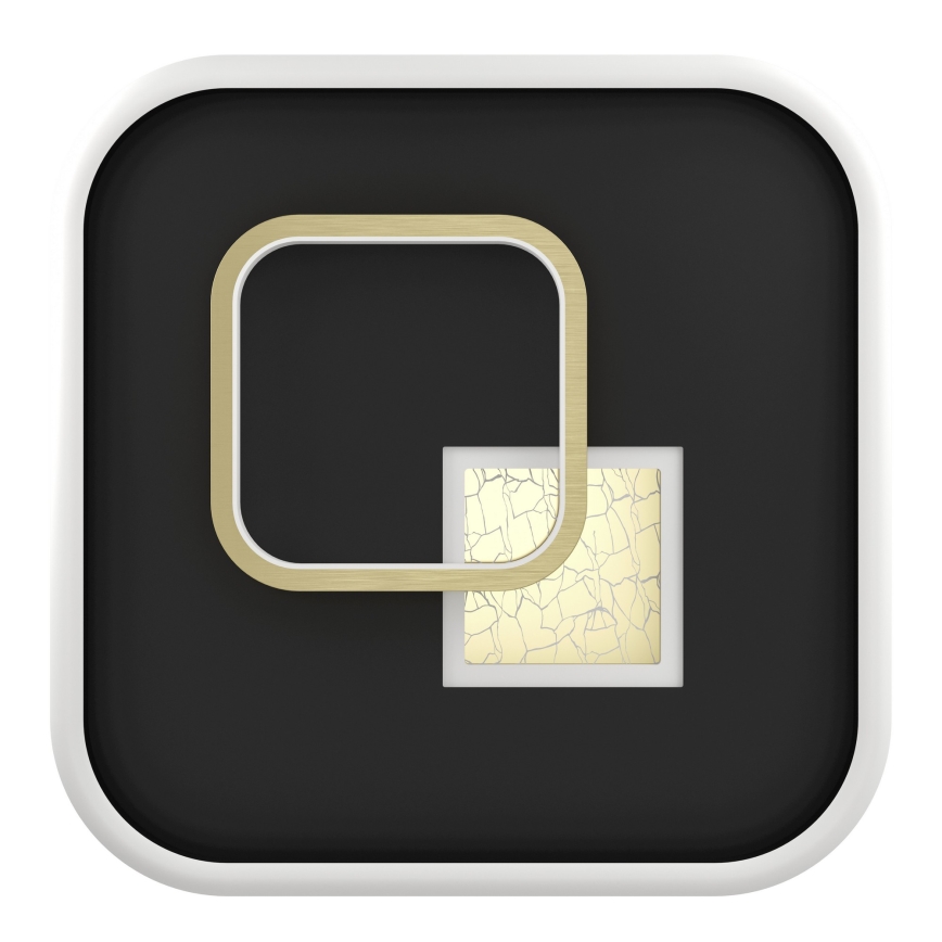 Eglo - LED stropna svetilka LED/16,2W/230V + LED/9,2W 38x38 cm črna/zlatna