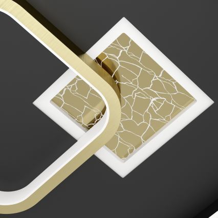 Eglo - LED stropna svetilka LED/16,2W/230V + LED/9,2W 38x38 cm črna/zlatna