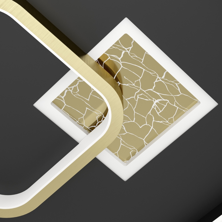 Eglo - LED stropna svetilka LED/16,2W/230V + LED/9,2W 38x38 cm črna/zlatna