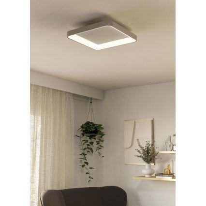Eglo - LED Zatemnitvena stropna svetilka LORETELLO LED/12W/230V bela + Daljinski upravljalnik