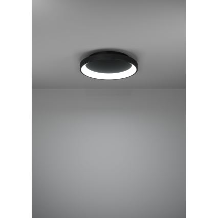 Eglo - LED Zatemnitvena stropna svetilka LED/12W/230V 2700-6500K črna + Daljinski upravljalnik