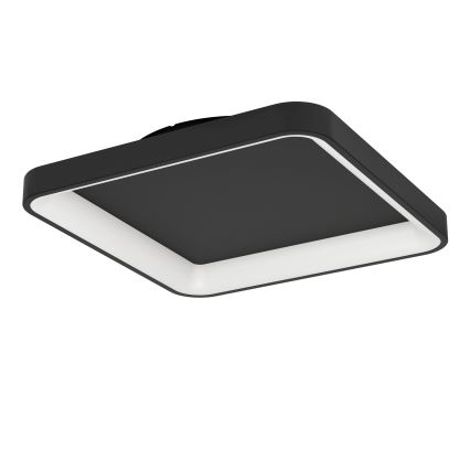 Eglo - LED Zatemnitvena stropna svetilka LED/12W/230V 2700-6500K črna + Daljinski upravljalnik
