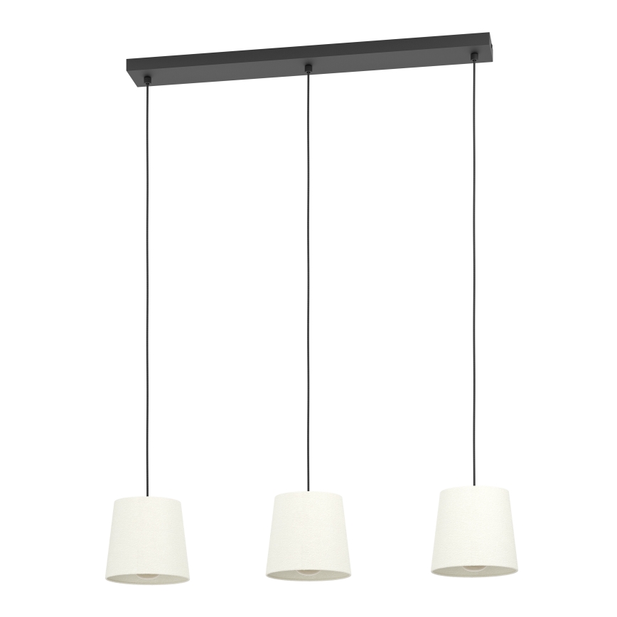 Eglo - Lestenec na vrvici 3xE27/60W/230V bela