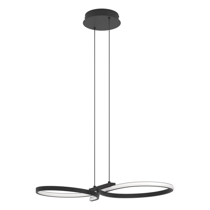 Eglo - LED Lestenec na vrvici LED/21W/230V 3000K črna