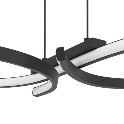 Eglo - LED Lestenec na vrvici LED/21W/230V 3000K črna