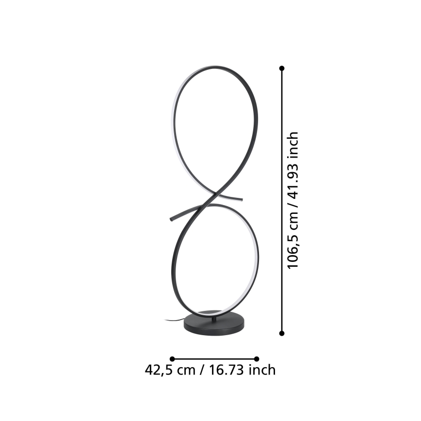 Eglo - LED Talna svetilka LED/20W/230V 3000K črna