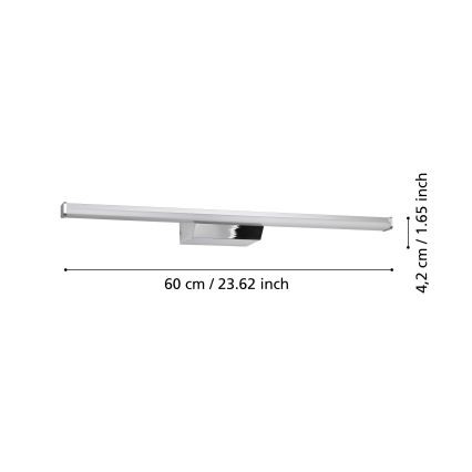 Eglo - LED RGBW Zatemnitvena osvetlitev kopalniškega ogledala LED/12W/230V 2700-6500K IP44 mat krom