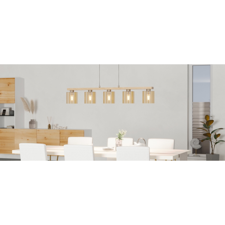 Eglo - Lestenec na kablu 5xE27/28W/230V