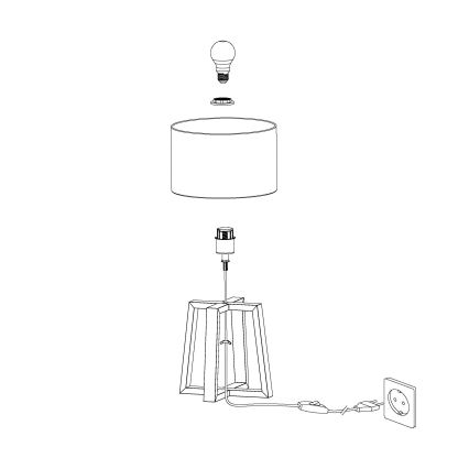 Eglo - Namizna svetilka 1xE27/60W/230V - FSC certifikat