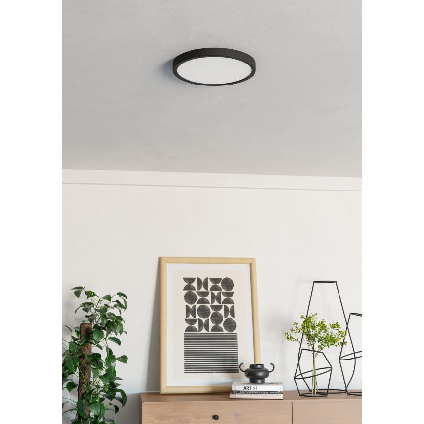 Eglo - LED stropna svetilka LED/14,2W/230V 2700/4000/6500K premer 27,8 cm črna