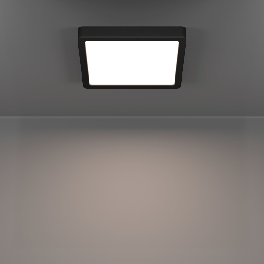 Eglo - LED stropna svetilka LED/10,5W/230V 2700/4000/6500K 22x22cm črna