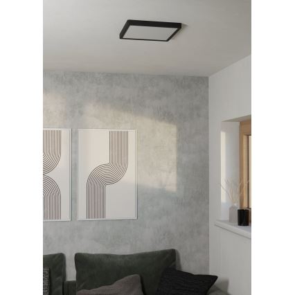 Eglo - stropna LED svetilka LED/13W/230V 2700/4000/6500K 29x29cm črna
