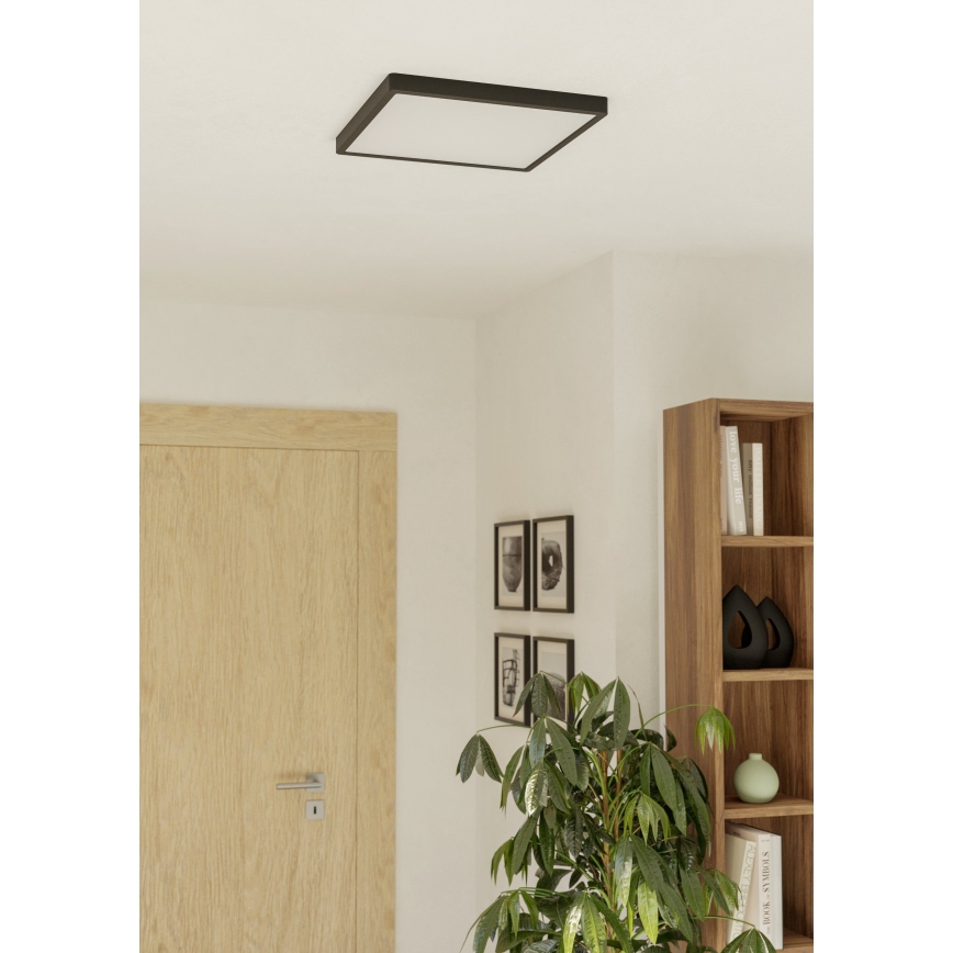 Eglo - LED stropna svetilka LED/17,5W/230V 2700/4000/6500K 39x39 cm črna