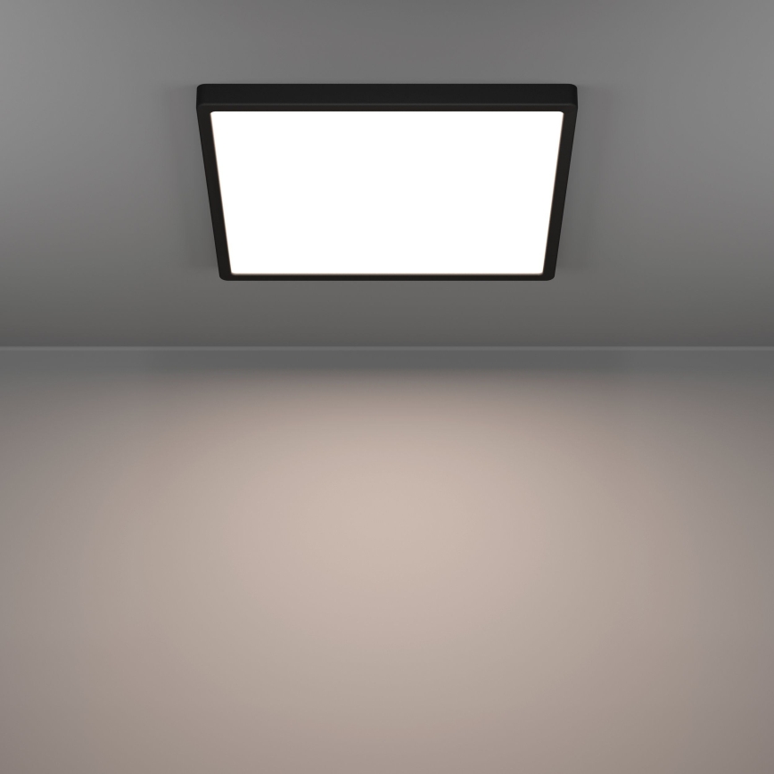 Eglo - LED stropna svetilka LED/17,5W/230V 2700/4000/6500K 39x39 cm črna