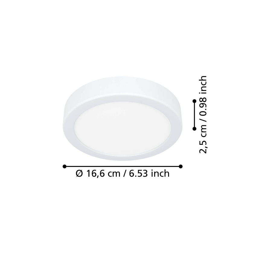 Eglo - LED stropna svetilka LED/7,5W/230V 2700/4000/6500K Ø 16,6 cm bela