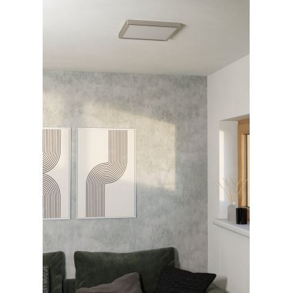 Eglo - LED stropna svetilka LED/13W/230V 2700/4000/6500K 29x29 cm matni krom