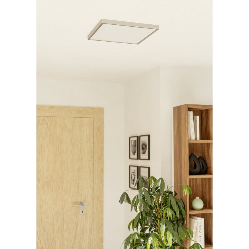 Eglo - LED stropna svetilka LED/17,5W/230V 2700/4000/6500K 39x39 cm mat krom