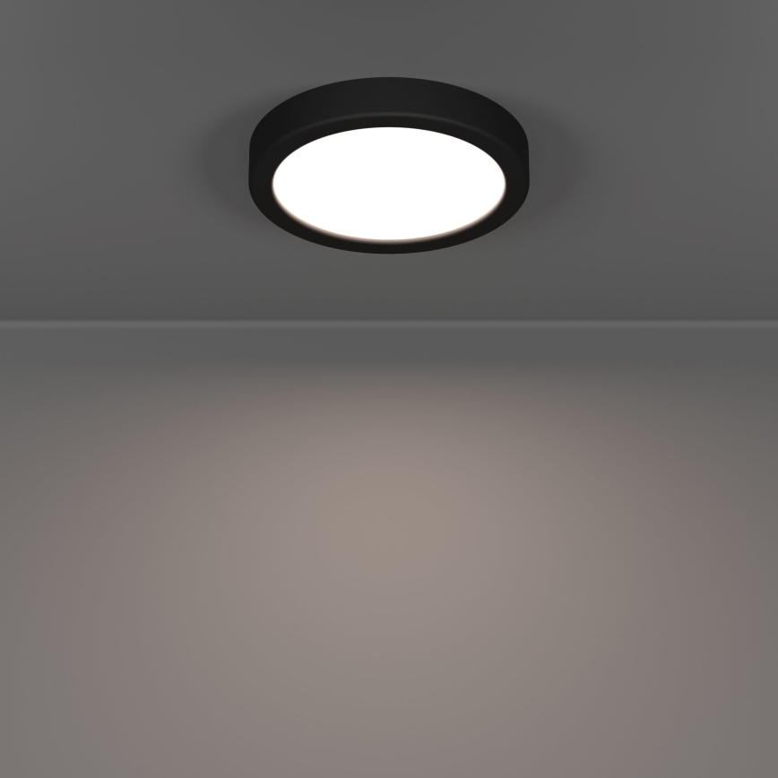 Eglo - LED stropna svetilka za kopalnico, 7,5 W, 230 V, 2700/4000/6500 K, premer 16,6 cm, IP44, črna