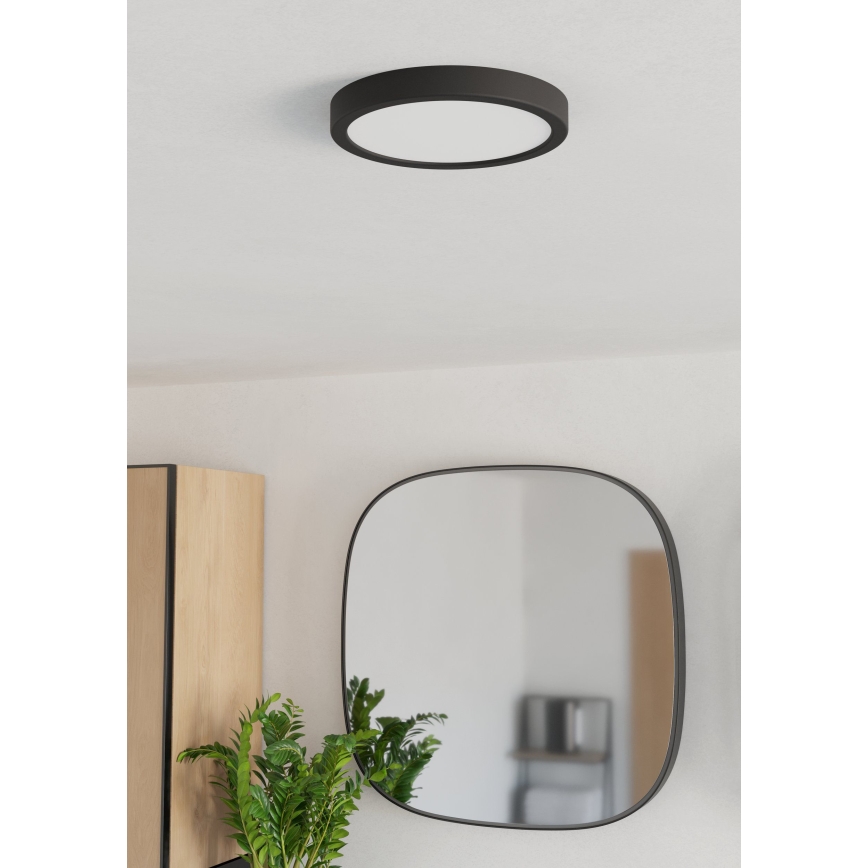 Eglo - LED stropna svetilka za kopalnico LED/11,5W/230V 2700/4000/6500K Ø 21,1 cm IP44 črna