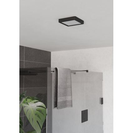 Eglo - LED stropna svetilka za kopalnico LED/7W/230V 2700/4000/6500K 15x15 cm IP44 črna