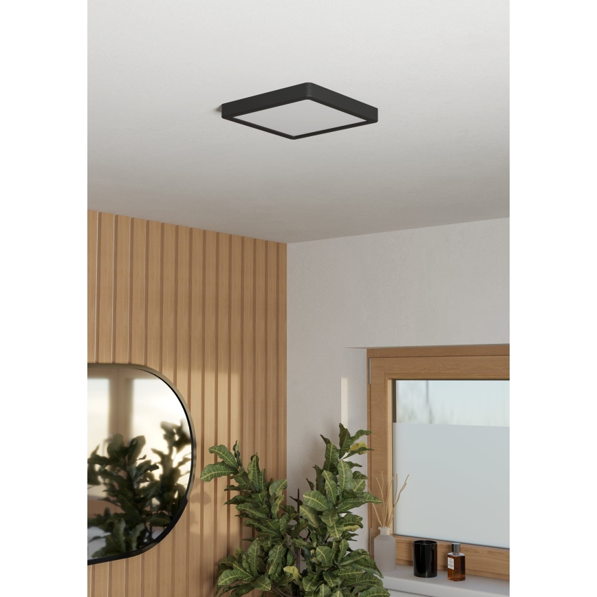 Eglo - LED kopalniška stropna svetilka LED/10,5W/230V 2700/4000/6500K 22x22 cm IP44 črna