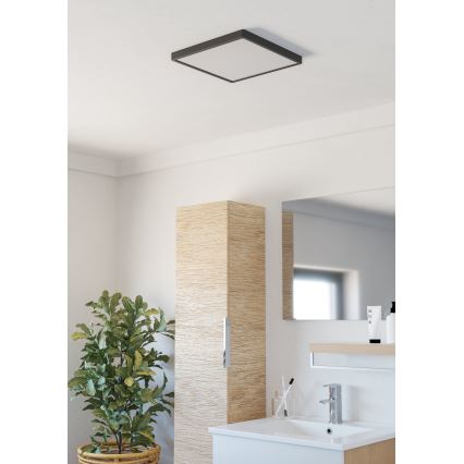 Eglo - LED stropna svetilka za kopalnico LED/13W/230V 2700/4000/6500K 29x29 cm IP44 črna