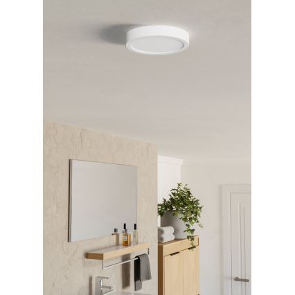 Eglo - LED stropna svetilka za kopalnico LED/7,5 W/230 V, premer 16,6 cm, IP44, bela