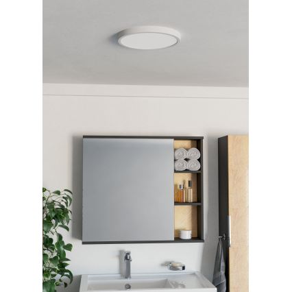 Eglo - LED kopalniška stropna svetilka LED/14,2W/230V 2700/4000/6500K premer 27,8 cm IP44 bela