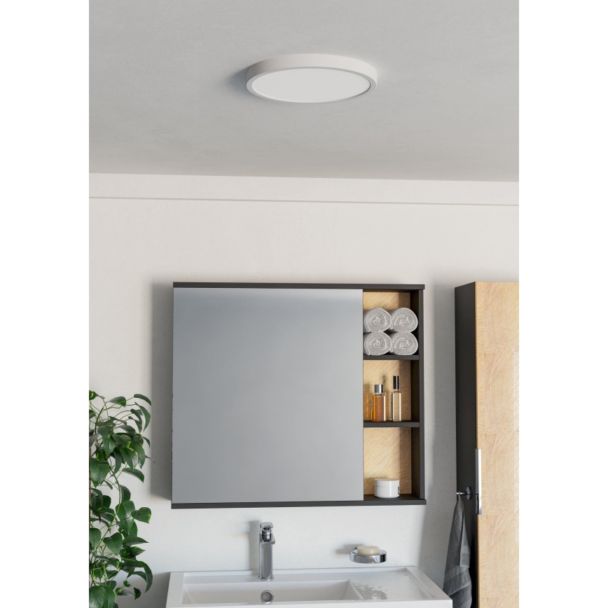 Eglo - LED kopalniška stropna svetilka LED/14,2W/230V 2700/4000/6500K premer 27,8 cm IP44 bela