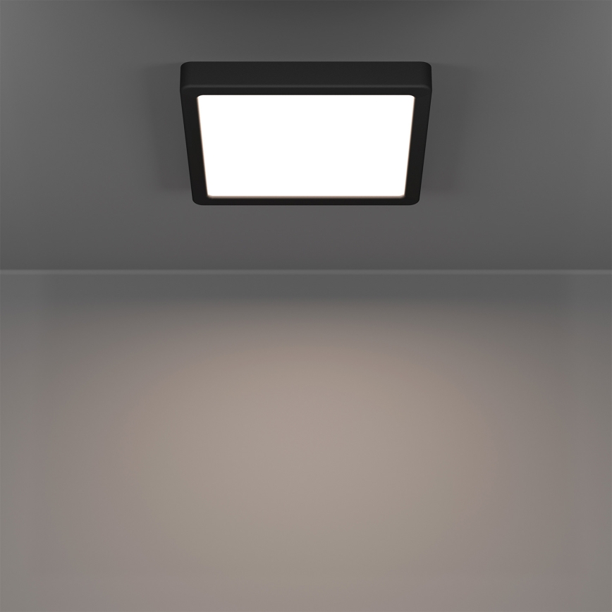 Eglo - LED RGBW zatemnjiva stropna svetilka za kopalnico LED/10,5W/230V 2700-6500K 22x22 cm IP44 črna