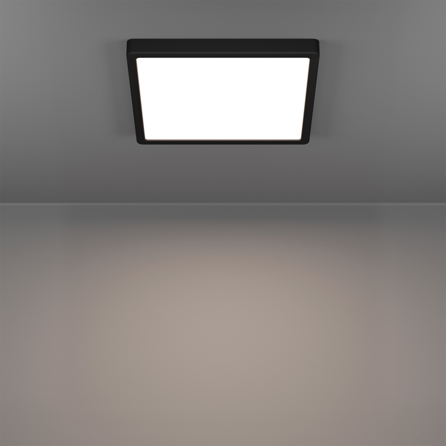 Eglo - LED RGBW zatemnljivo stropno svetilo za kopalnico LED/13,5W/230V 2700-6500K 29,5x29,5 cm IP44 črna