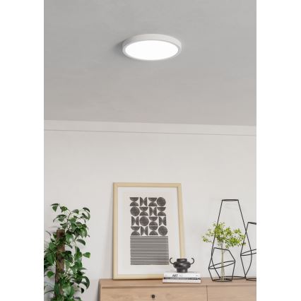 Eglo - LED RGBW zatemnljivo stropno svetilo za kopalnico LED/14,3W/230V 2700-6500K premer 27,8 cm IP44 bela