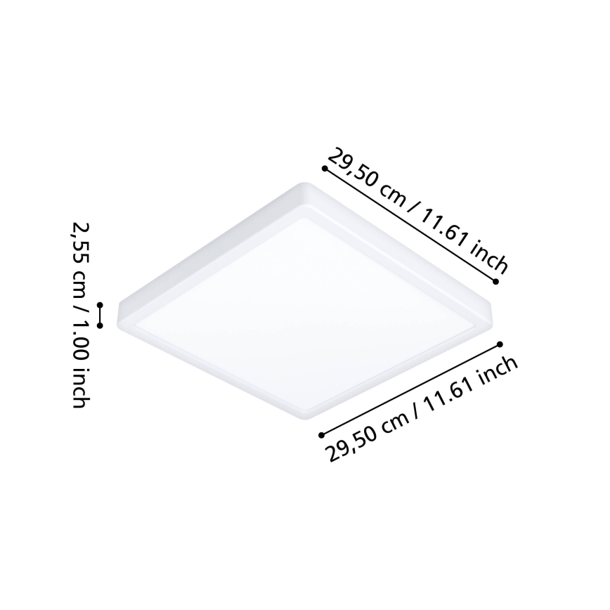 Eglo - LED RGBW stropna svetilka za kopalnico z možnostjo zatemnitve LED/13,5W/230V 2700-6500K 29,5x29,5 cm IP44 bela