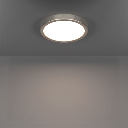 Eglo - LED RGBW zatemnjevalna kopalniška stropna svetilka LED/11,2W/230V 2700-6500K premer 21,1 cm IP44 matni krom