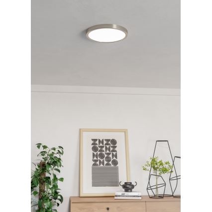 Eglo - LED RGBW zatemnljivo kopalniško stropno svetilo LED/14,3W/230V 2700-6500K premer 27,8 cm IP44 mat krom