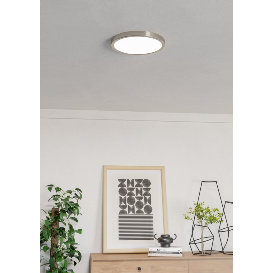 Eglo - LED RGBW zatemnljivo kopalniško stropno svetilo LED/14,3W/230V 2700-6500K premer 27,8 cm IP44 mat krom