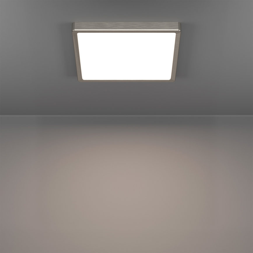 Eglo - LED RGBW zatemnjiva kopalniška stropna svetilka LED/13,5W/230V 2700-6500K 29,5x29,5 cm IP44 matni krom