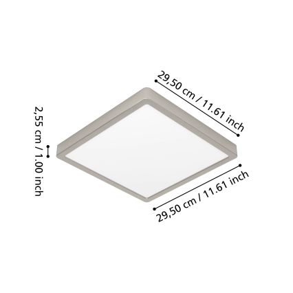 Eglo - LED RGBW zatemnjiva kopalniška stropna svetilka LED/13,5W/230V 2700-6500K 29,5x29,5 cm IP44 matni krom