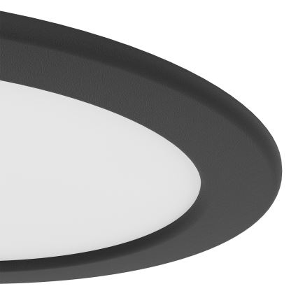 Eglo - LED vgradno stropno svetilo LED/10,5W/230V 2700/4000/6500K, premer 16,8 cm, črna