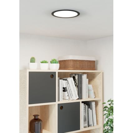 Eglo - LED vgradna stropna svetilka LED/18,5W/230V 2700/4000/6500K premer 21,6 cm črna