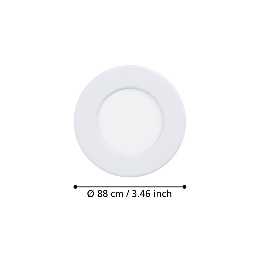Eglo - Komplet 3x LED vgradnih stropnih svetilk LED/3,7W/230V 2700/4000/6500K premer 8,8 cm bela
