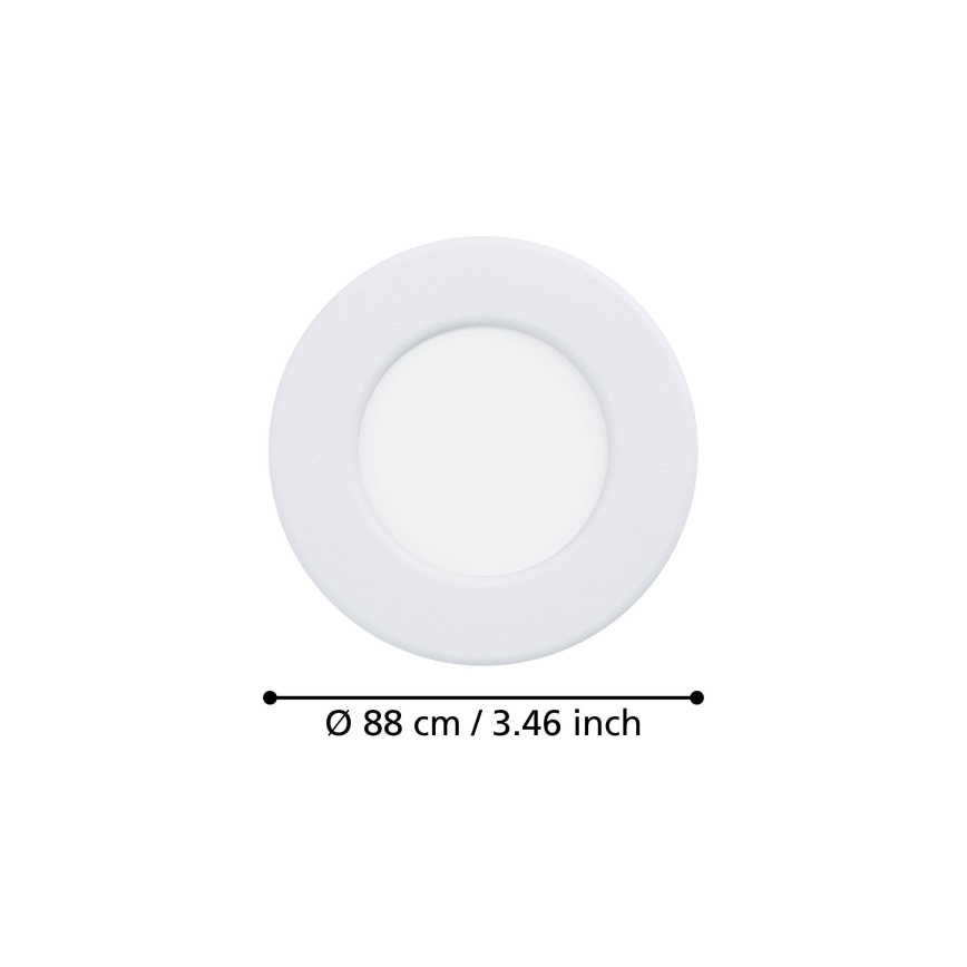 Eglo - LED vgradna stropna svetilka LED/3,7W/230V 2700/4000/6500K premer 8,8 cm bela